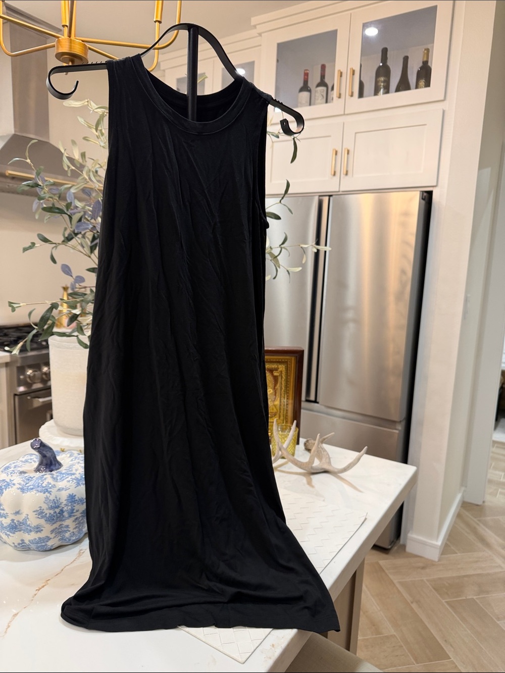 Time and Tru Black Sleeveless Maxi Dress